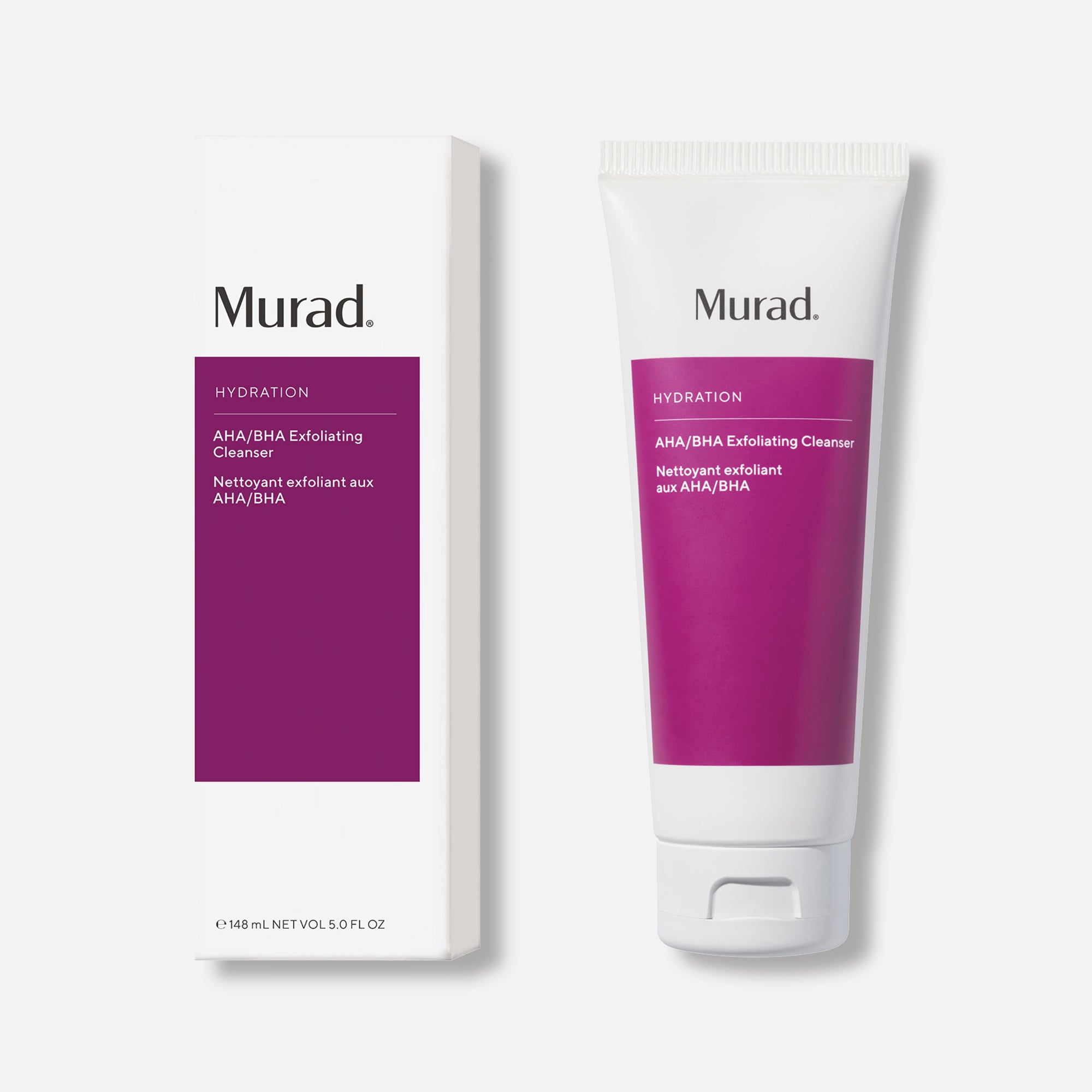 Murad AHA/BHA Exfoliating Cleanser 150ml - Limpiador Exfoliante Suave, Ilumina, Renueva la Piel