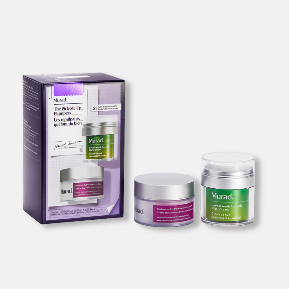 Murad KIT The Pick-Me-Up Plumpers - Dúo Antiedad Hidratante: Retinol, Ácido Hialurónico y Niacinamida