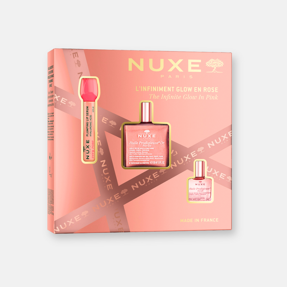 Nuxe KIT Infinite Glow in Pink - Rutina Completa de Hidratación, Iluminación y Nutrición Floral