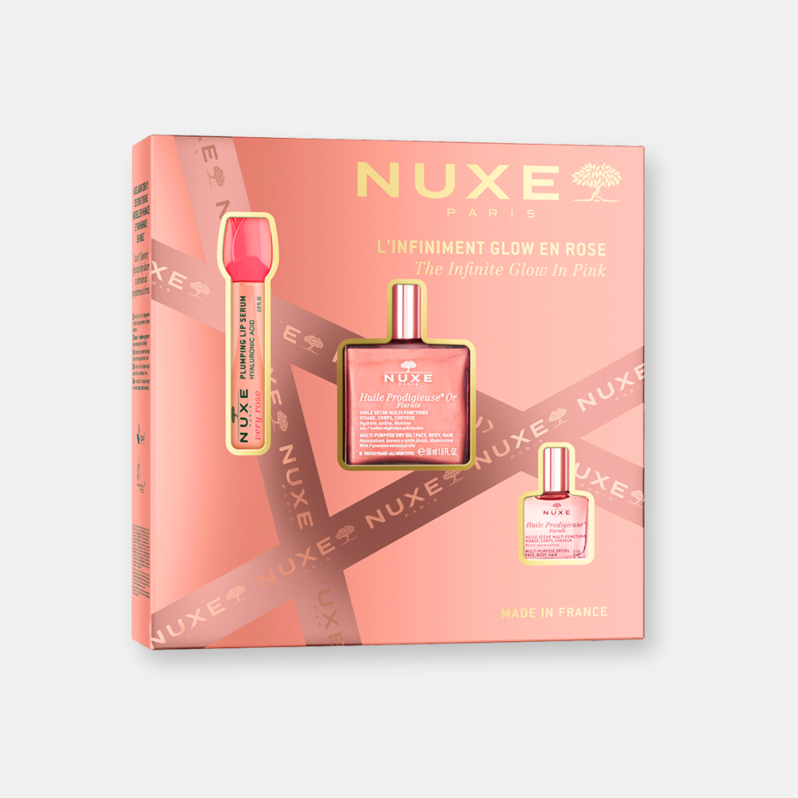 Nuxe KIT Infinite Glow in Pink - Rutina Completa de Hidratación, Iluminación y Nutrición Floral