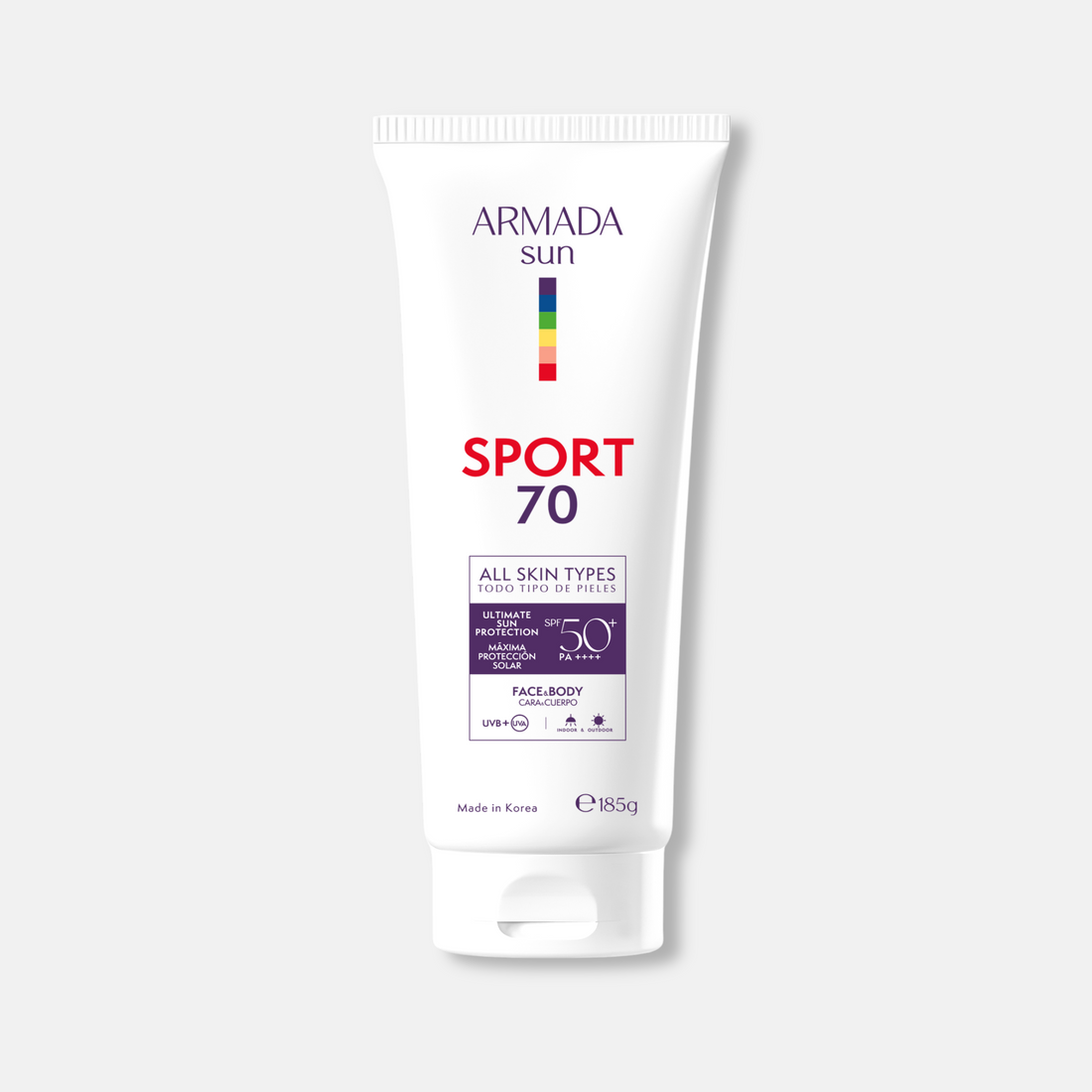 Armada Sport 70 SPF 50+ Bloqueador Solar Extremo - Invisible, Resistente al Agua y Sudor - 185g - ebeauty