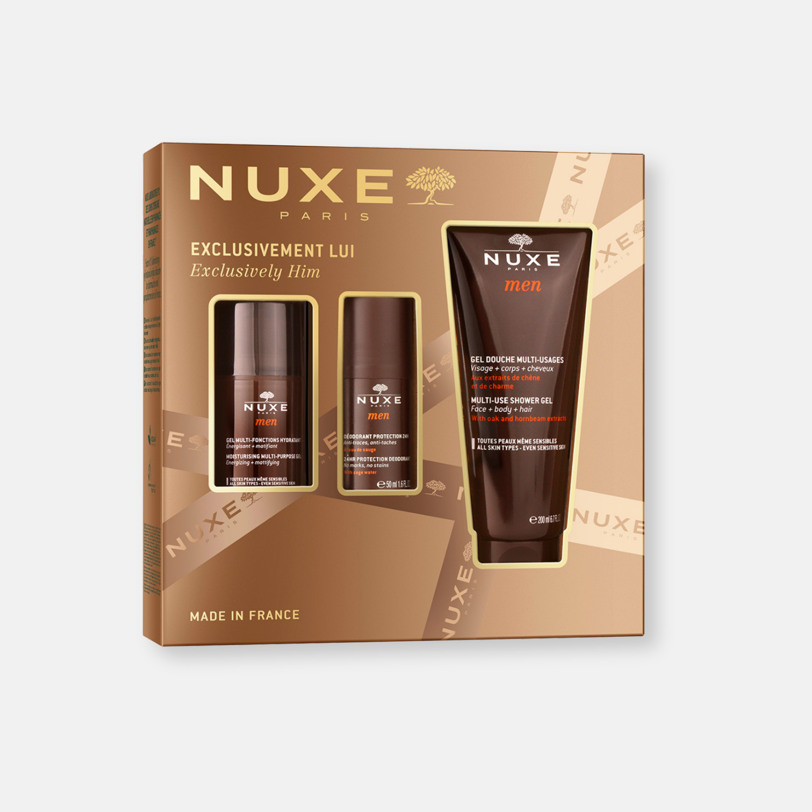 Nuxe Men KIT Exclusively Him - Rutina Completa Esencial para Hombre