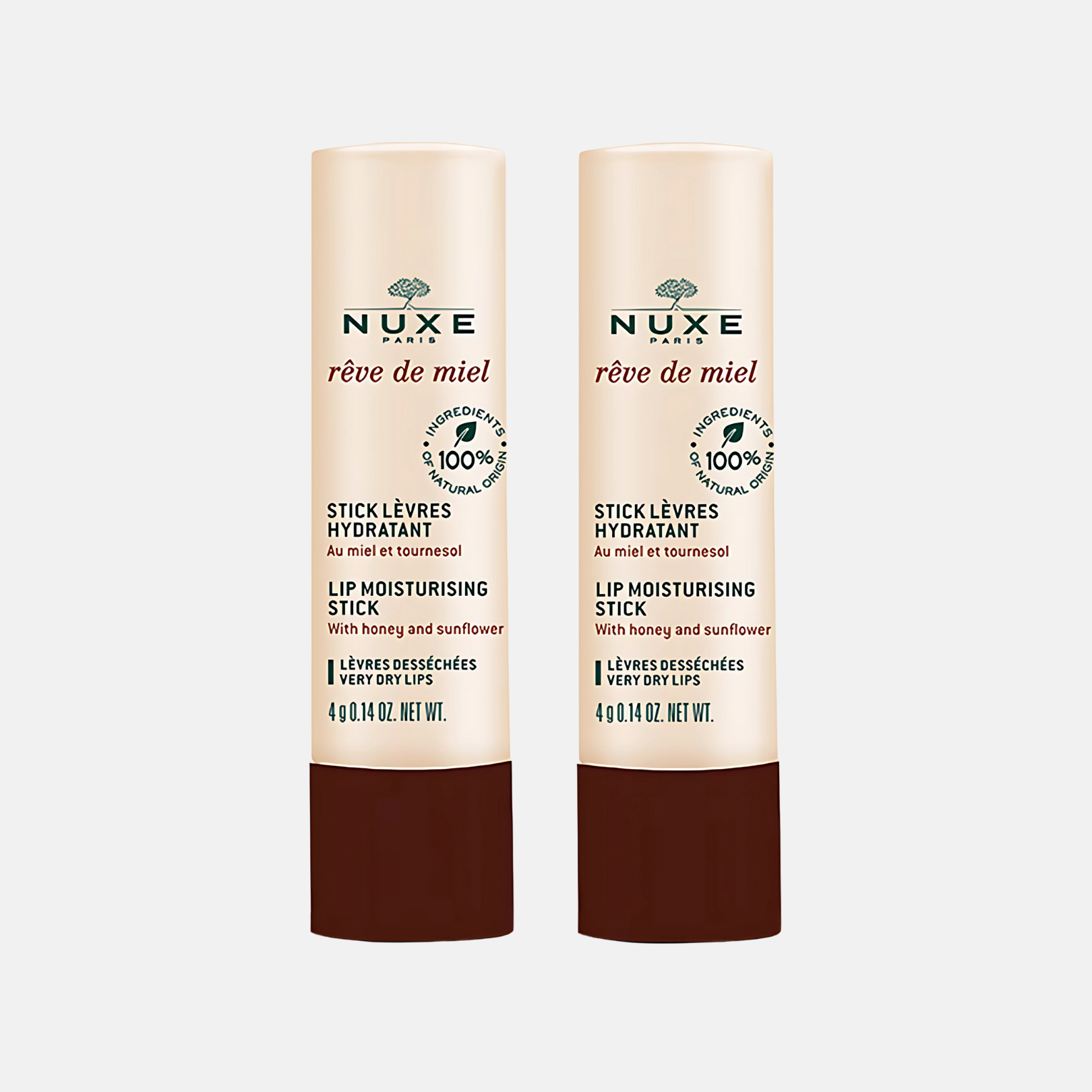 Nuxe Rêve de Miel Dúo Stick Labios 2x4gr - Hidratación, Reparación y Protección Labial