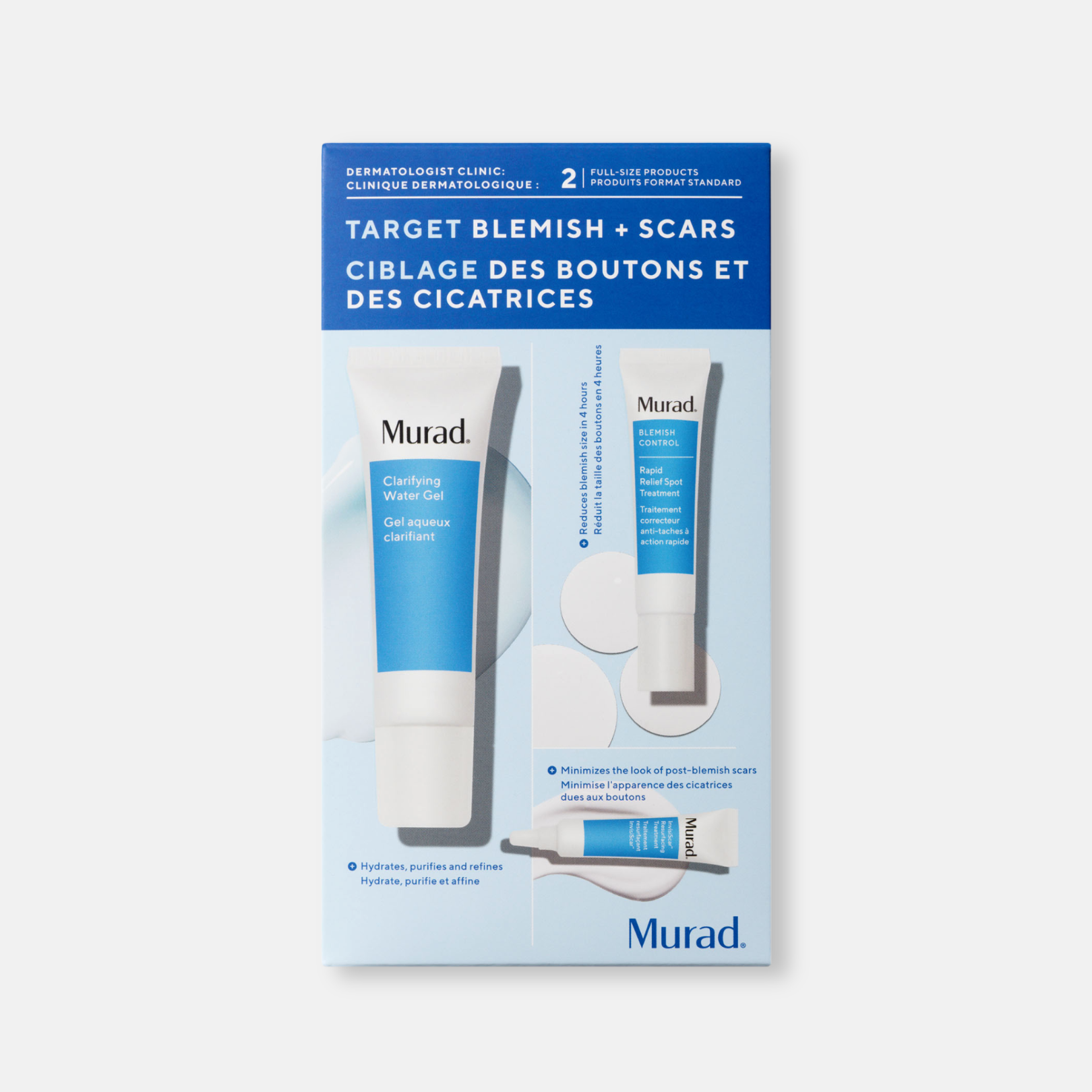 Murad Kit Target Blemish Scars: Elimina Imperfecciones y Cicatrices - Piel Clara y Suave