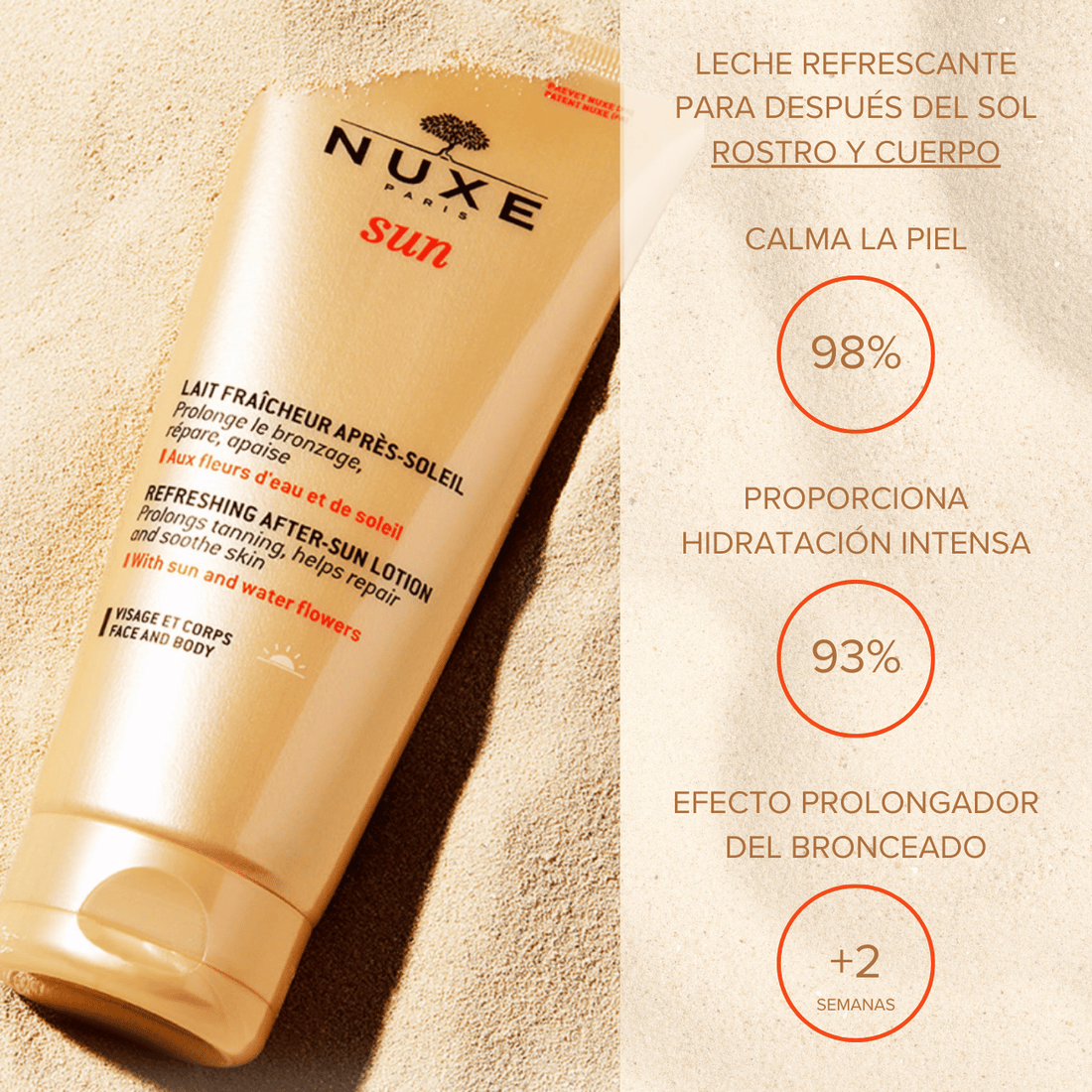 Nuxe After Sun 200ml - Loción Hidratante para Después del Sol, Refresca, Calma y Prolonga Bronceado - ebeauty