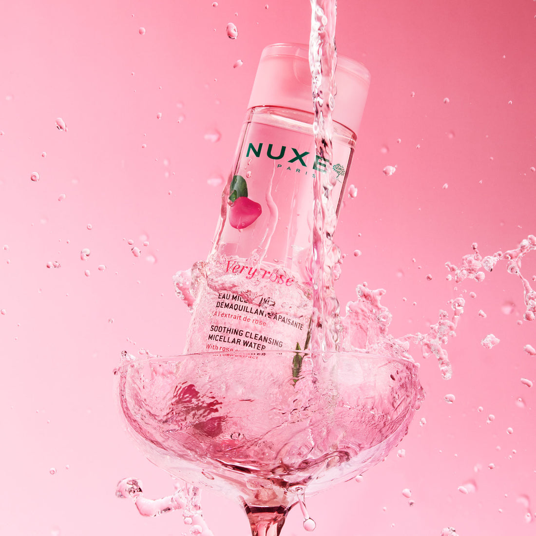 Nuxe Very Rose Agua Micelar 200ml - Desmaquilla, Limpia, Hidrata, Suaviza, Piel Sensible y Seca
