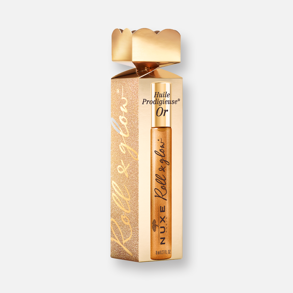 Nuxe Huile Prodigieuse Or Roll-On 8ml - Aceite Iluminador, Brillo Dorado Bronzer, Rostro y Cuerpo