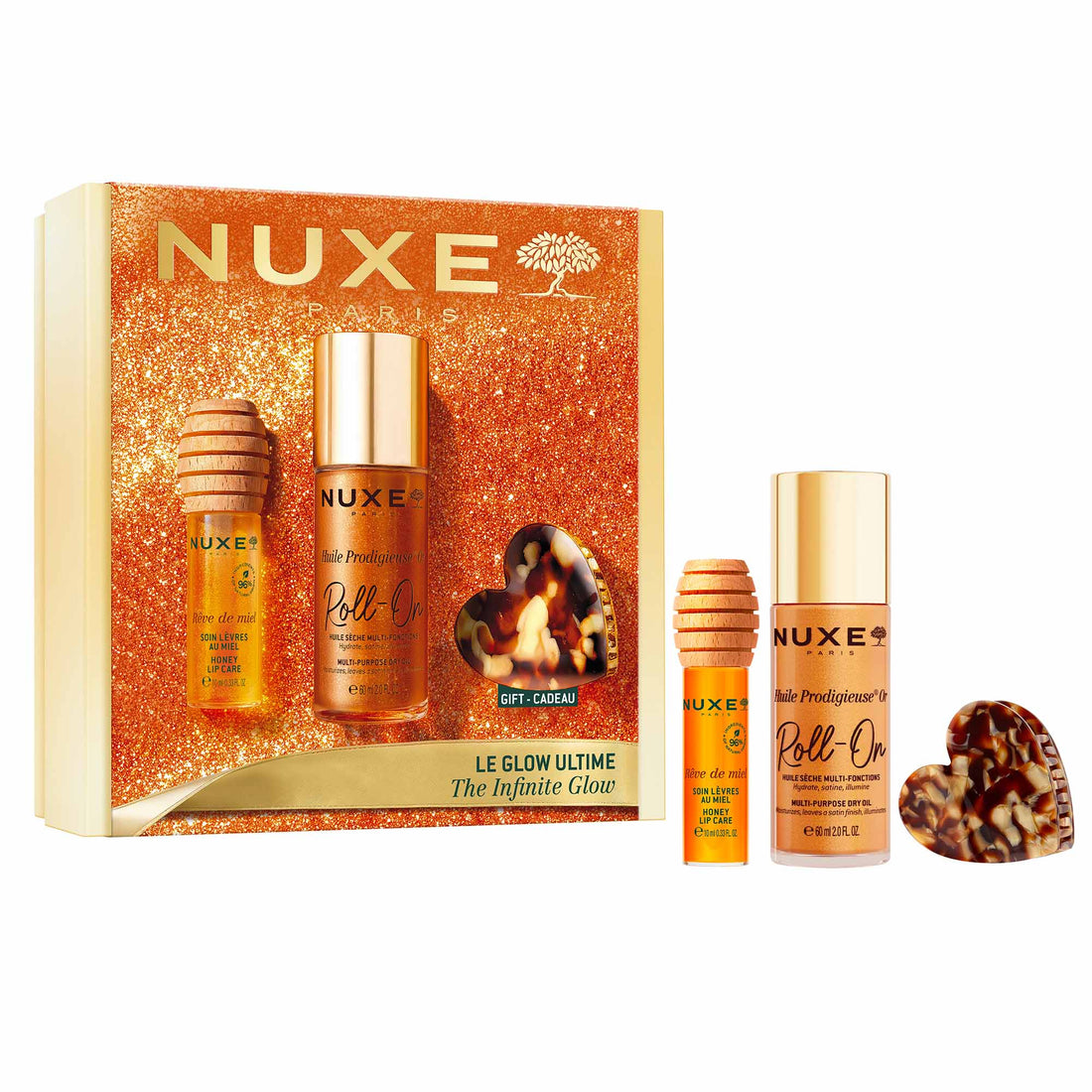Nuxe KIT Infinite Glow Best Sellers - Rutina Glow Hidratante + Pinza Dorada Edición Especial