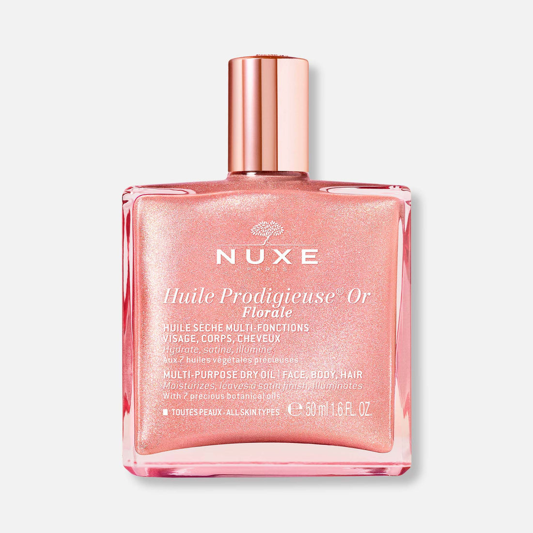 Nuxe Huile Prodigieuse Oro Florale 50ml - Aceite Iluminador Multi-Usos Oro Rosa, Fragancia Floral