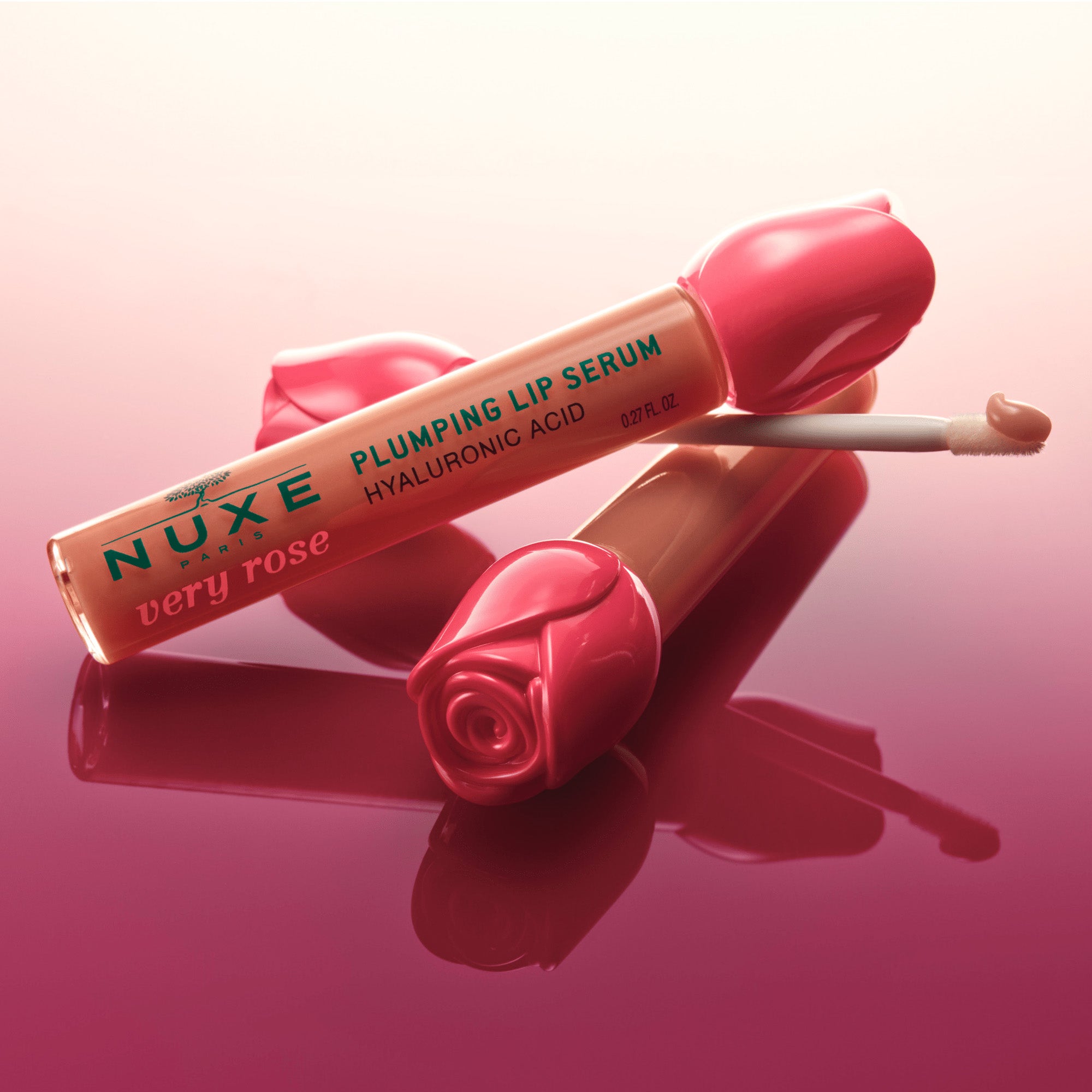 Nuxe Very Rose Plumping Lip Serum 8ml - Suero Voluminizador con Ácido Hialurónico, Hidrata 24h