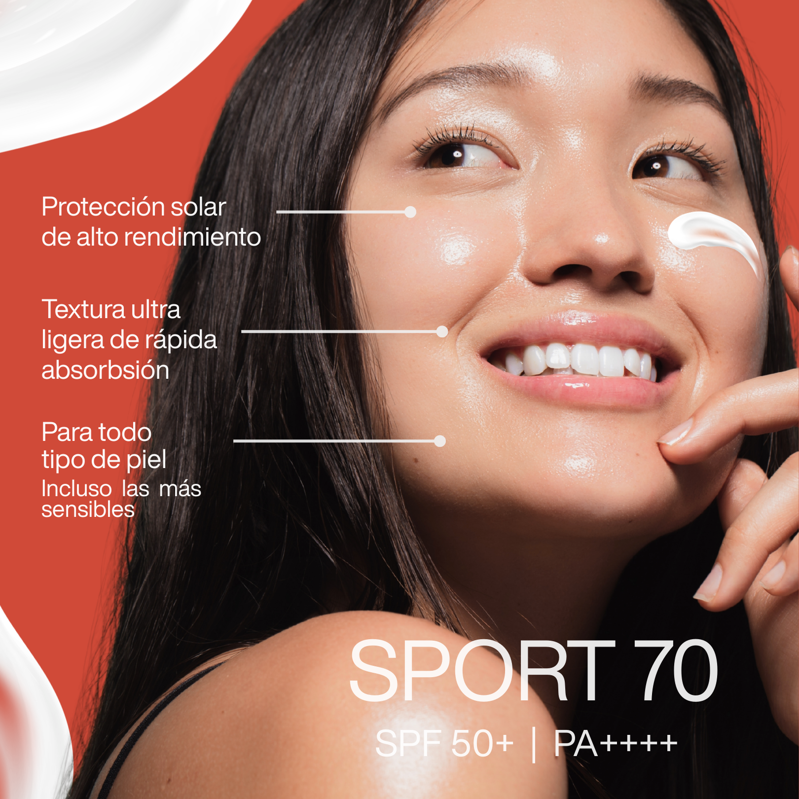 Armada Sport 70 SPF 50+ Bloqueador Solar Extremo - Invisible, Resistente al Agua y Sudor - 185g