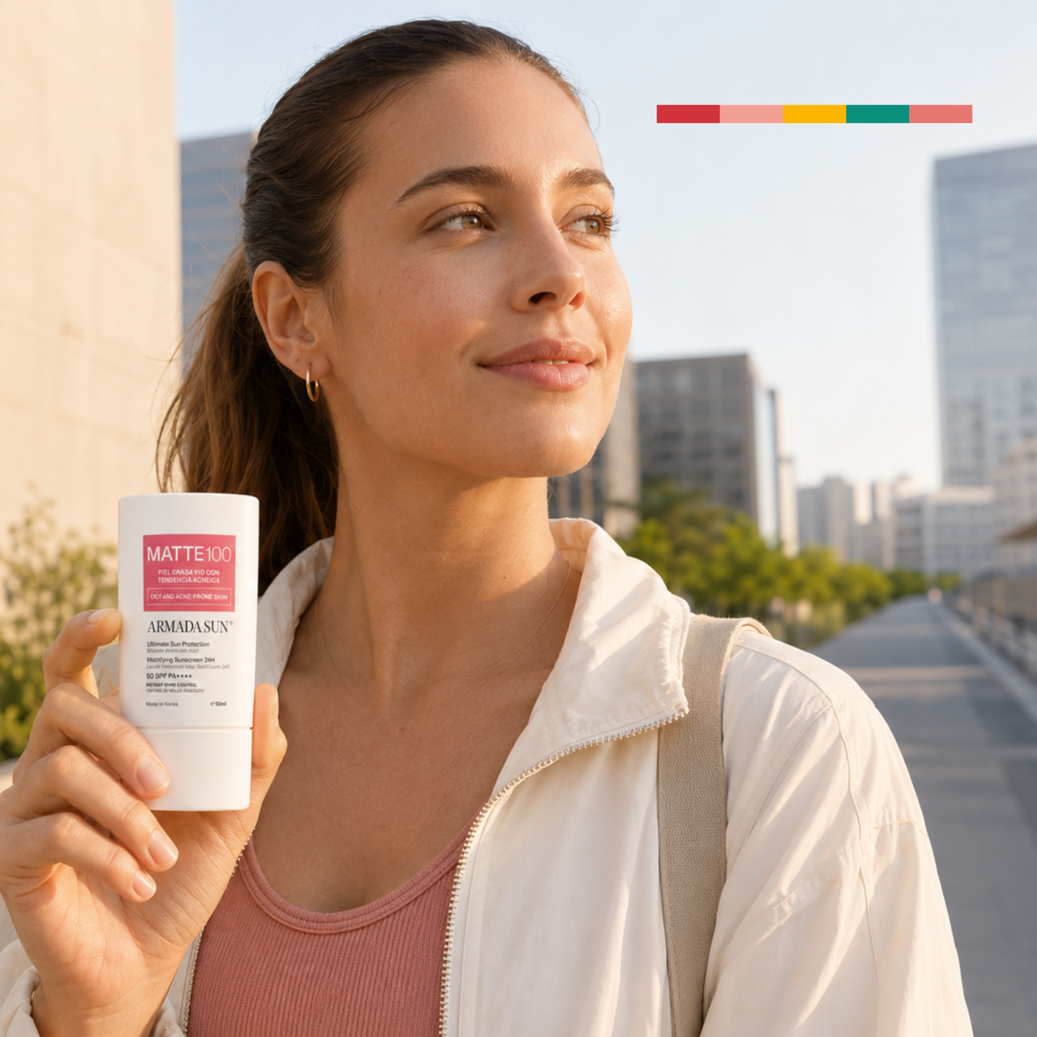 Armada Sun Protector Solar Facial Matte 100 SPF 50+ Control Acné y Grasa 24h, Tecnología Coreana - 50 ml