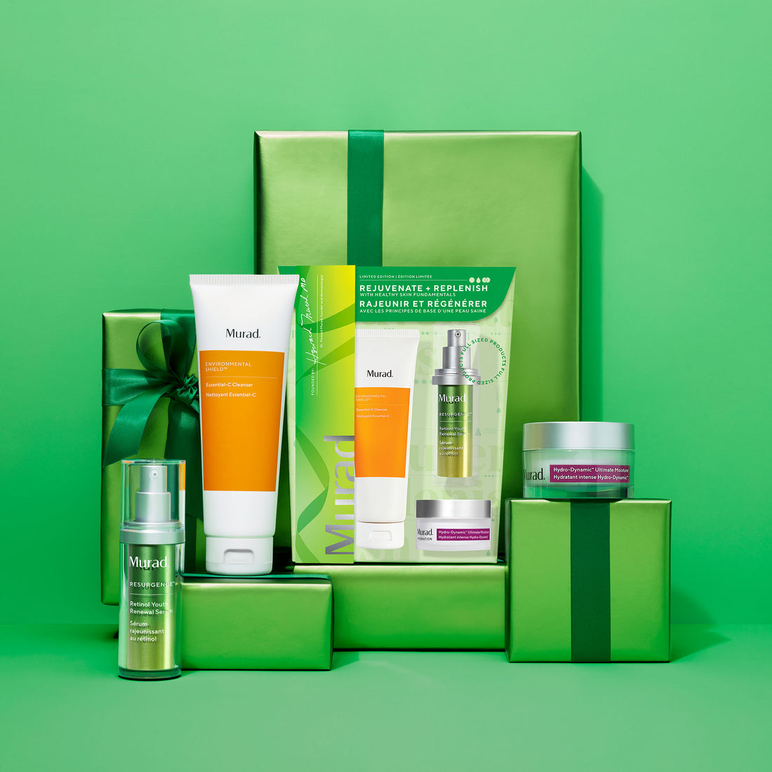 Murad KIT Rejuvenate + Replenish: Piel Saludable y Renovada - Retinol, Vitamina C y Ácido Hialurónico