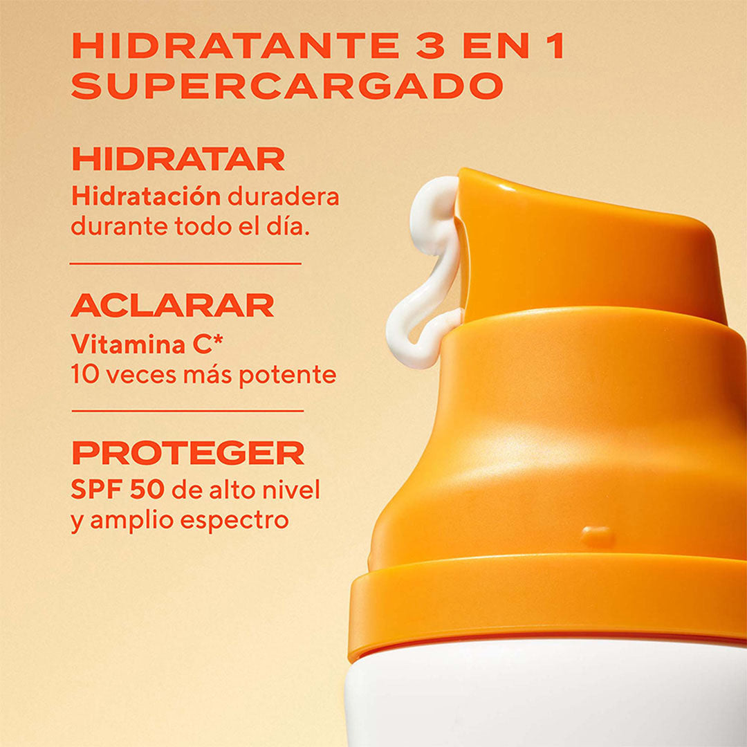Murad Superactive SPF 50 Moisturizer - Protector Solar 3 en 1 Antimanchas Iluminador con Vitamina C