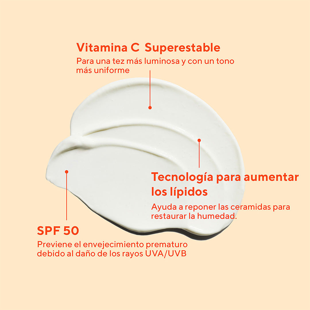 Murad Superactive SPF 50 Moisturizer - Protector Solar 3 en 1 Antimanchas Iluminador con Vitamina C