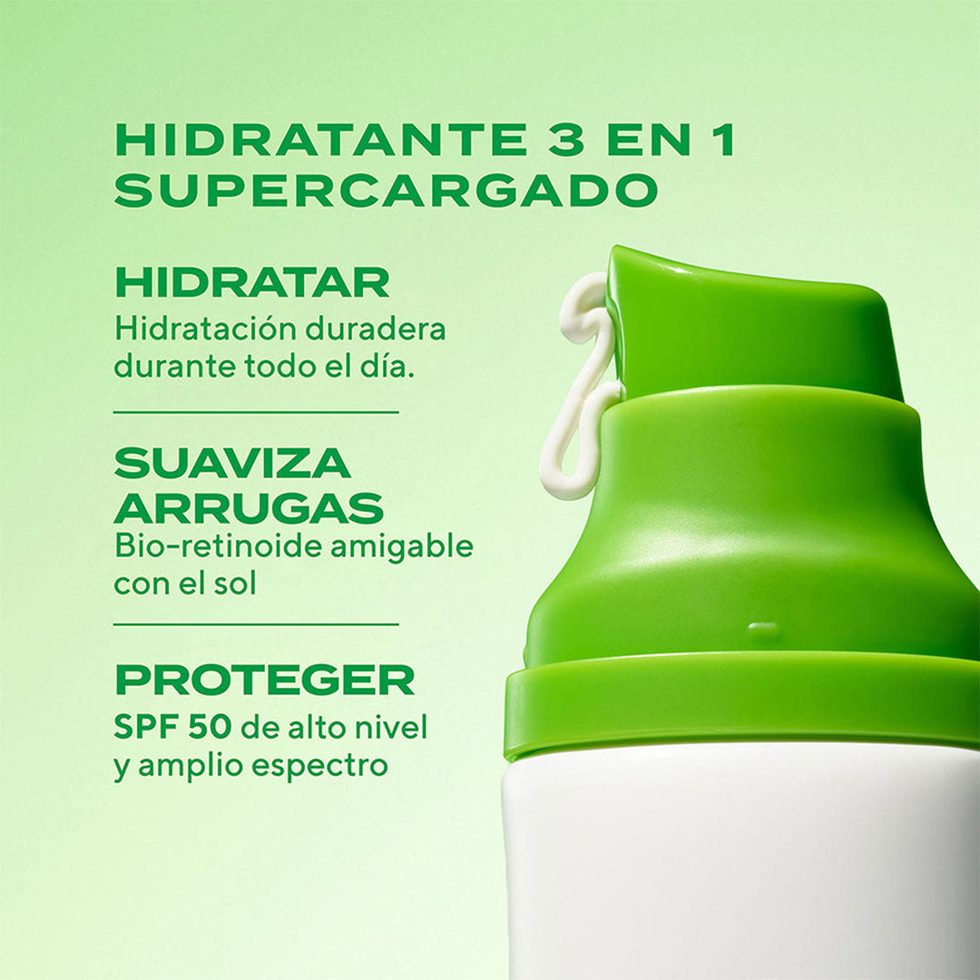 Murad Superactive SPF 50 Moisturizer - Protector Solar 3 en 1 Anti-Arrugas con Bio-Retinoides