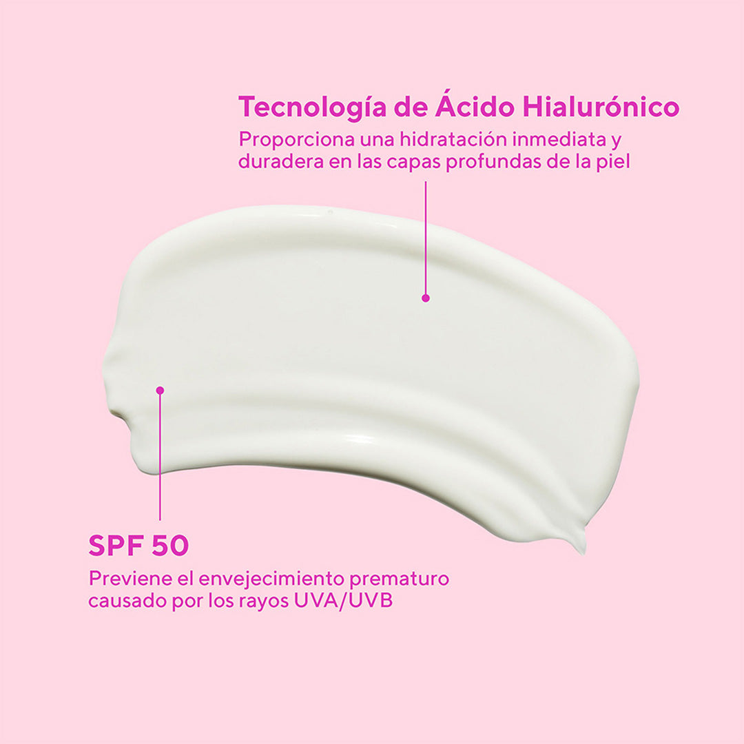 Murad Superactive SPF 50 Moisturizer - Protector Solar 3 en 1 de Alta Hidratación con Ácido Hialurónico