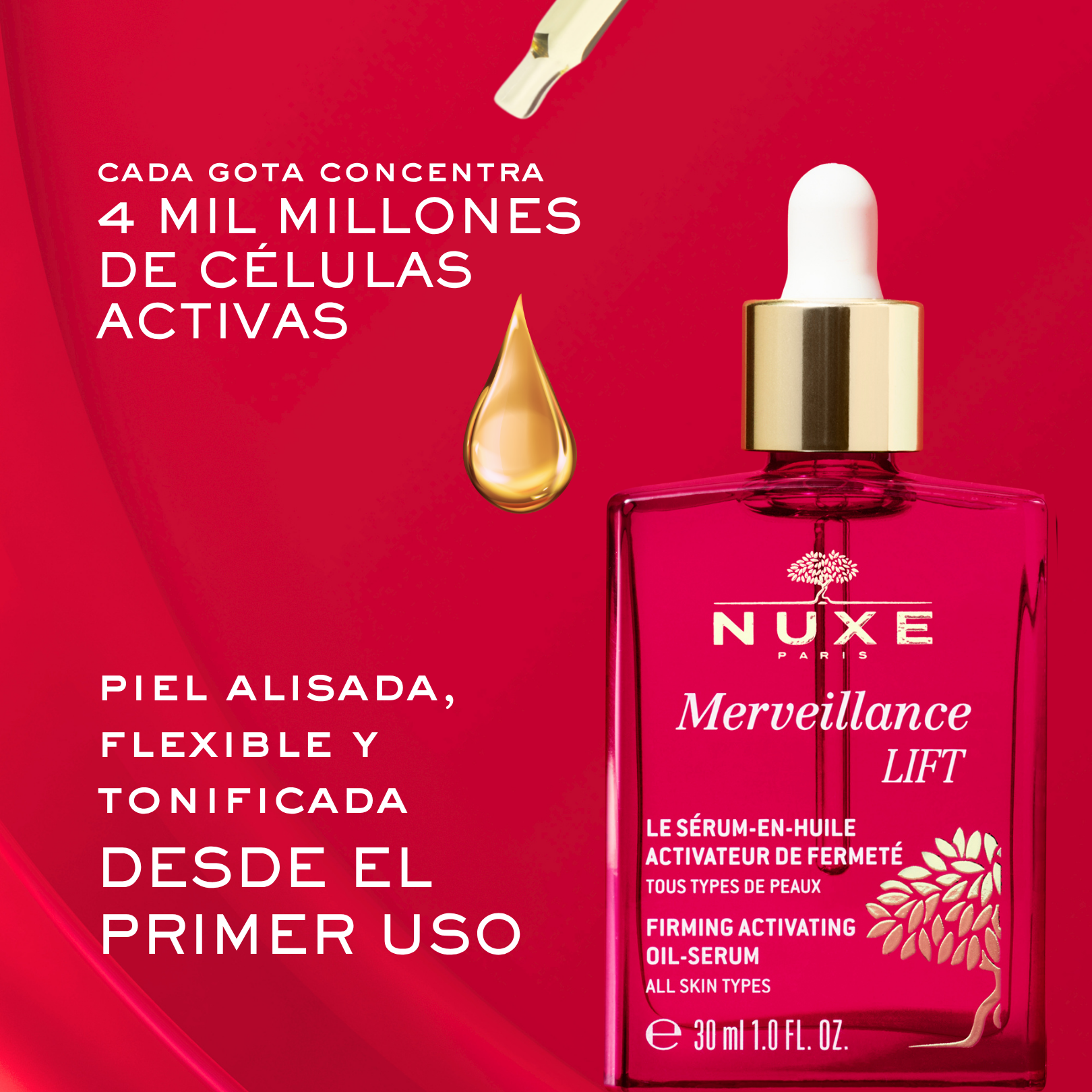 Nuxe Merveillance Lift Serum Facial 30 ml - Reafirmante Efecto Lifting