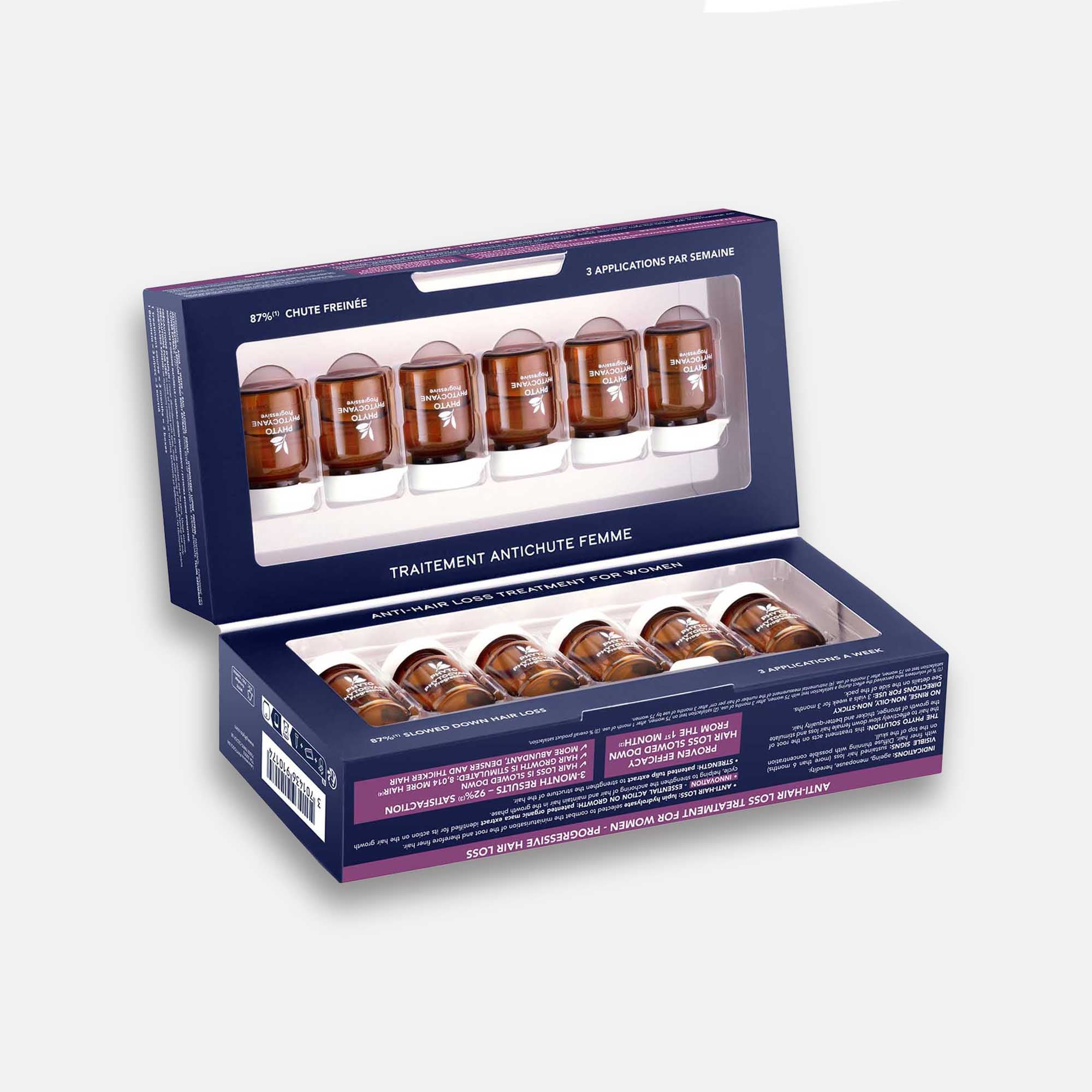 Phyto Phytocyane Mujer Ampolletas 12x5ml - Anti-Caída Progresiva, Hormonal, Menopausia