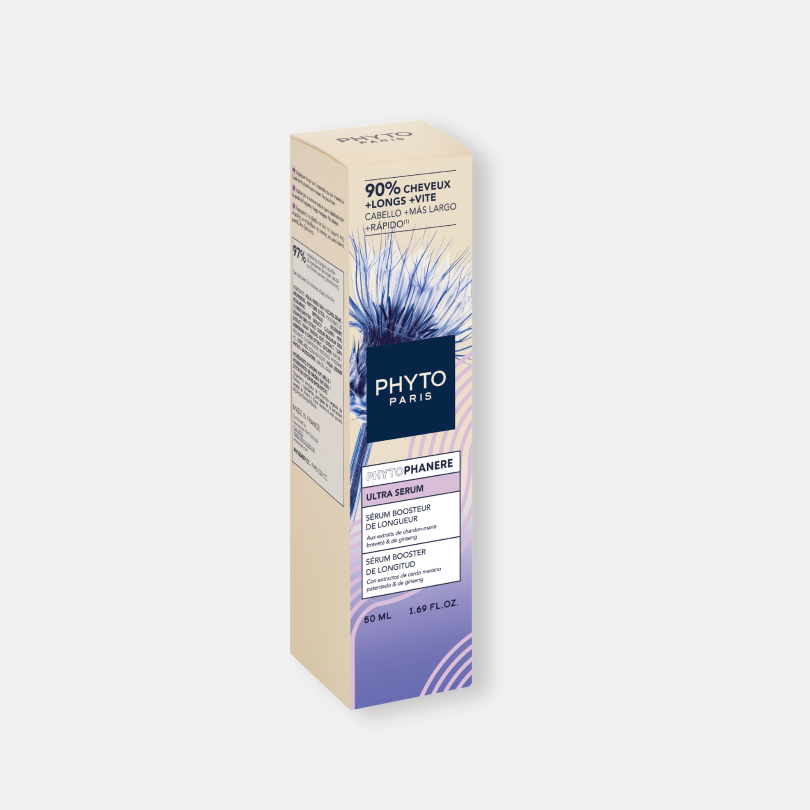 Phyto Anticaída Ultra Serum Growth 50 ml - Suero Intensivo para Crecimiento y Longitud Capilar