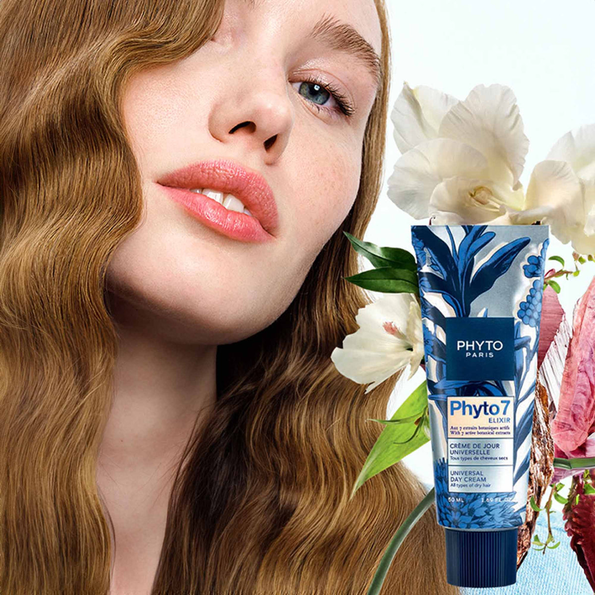 Phyto 7 Elixir Crema de Día 50 ml - Nutre, da brillo y controla el frizz