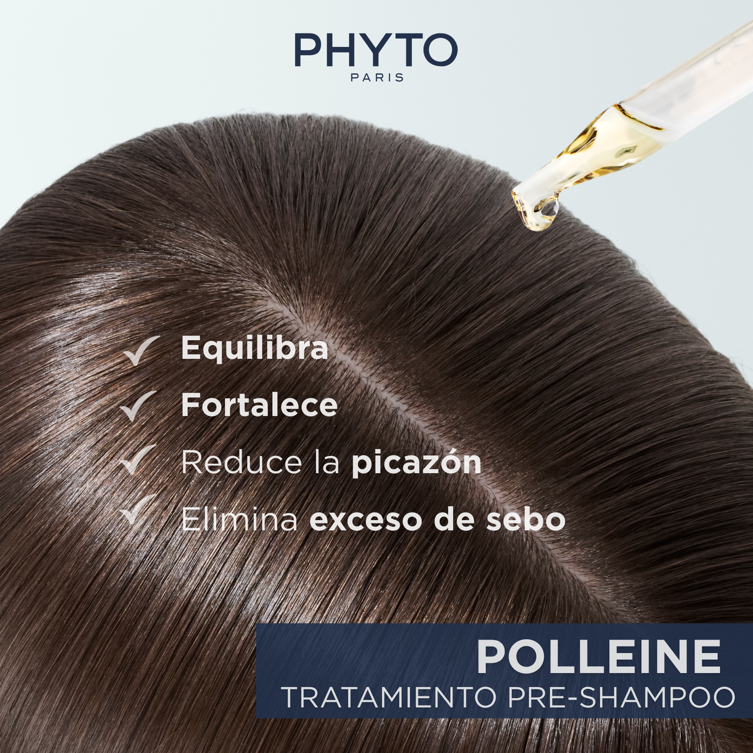 Phyto Polleine Concentrado Equilibrante Pre-Shampoo 30ml - Purifica, Fortalece y Revitaliza