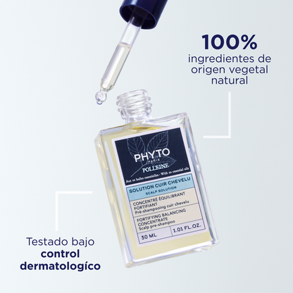 Phyto Polleine Concentrado Equilibrante Pre-Shampoo 30ml - Purifica, Fortalece y Revitaliza