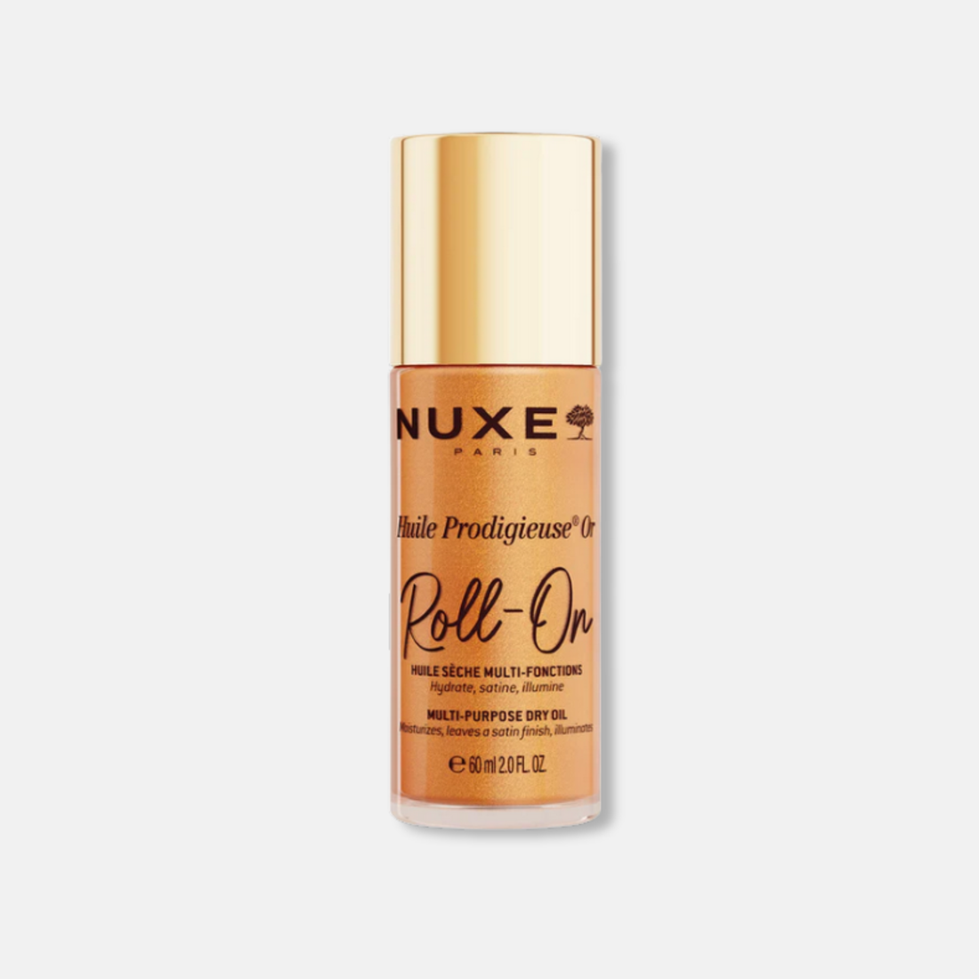 Nuxe Huile Prodigieuse Roll-On Or 60ml - Aceite Iluminador Rostro, Cuerpo, Cabello - Nutre y Repara