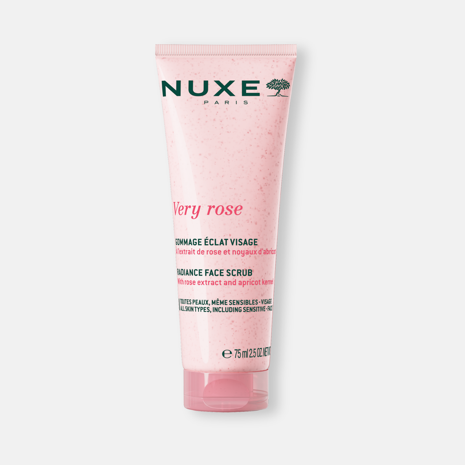 Nuxe Very Rose Exfoliante Facial con Extracto de Rosa 75ml - Suavidad y Purificación Profunda