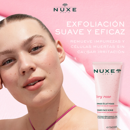 Nuxe Very Rose Exfoliante Facial con Extracto de Rosa 75ml - Suavidad y Purificación Profunda