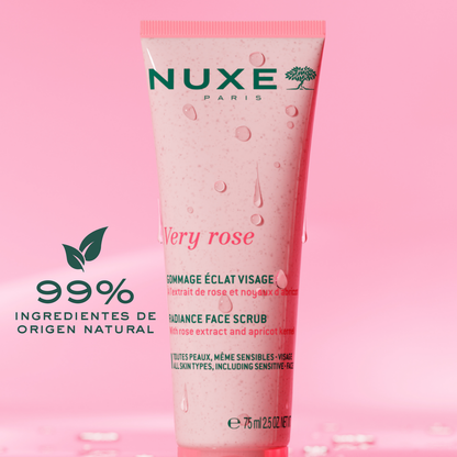 Nuxe Very Rose Exfoliante Facial con Extracto de Rosa 75ml - Suavidad y Purificación Profunda