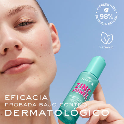Nuxe Zinc Power Serum Anti-Imperfecciones 30ml - Control Acné, Manchas y Poros , Matifica e Hidrata