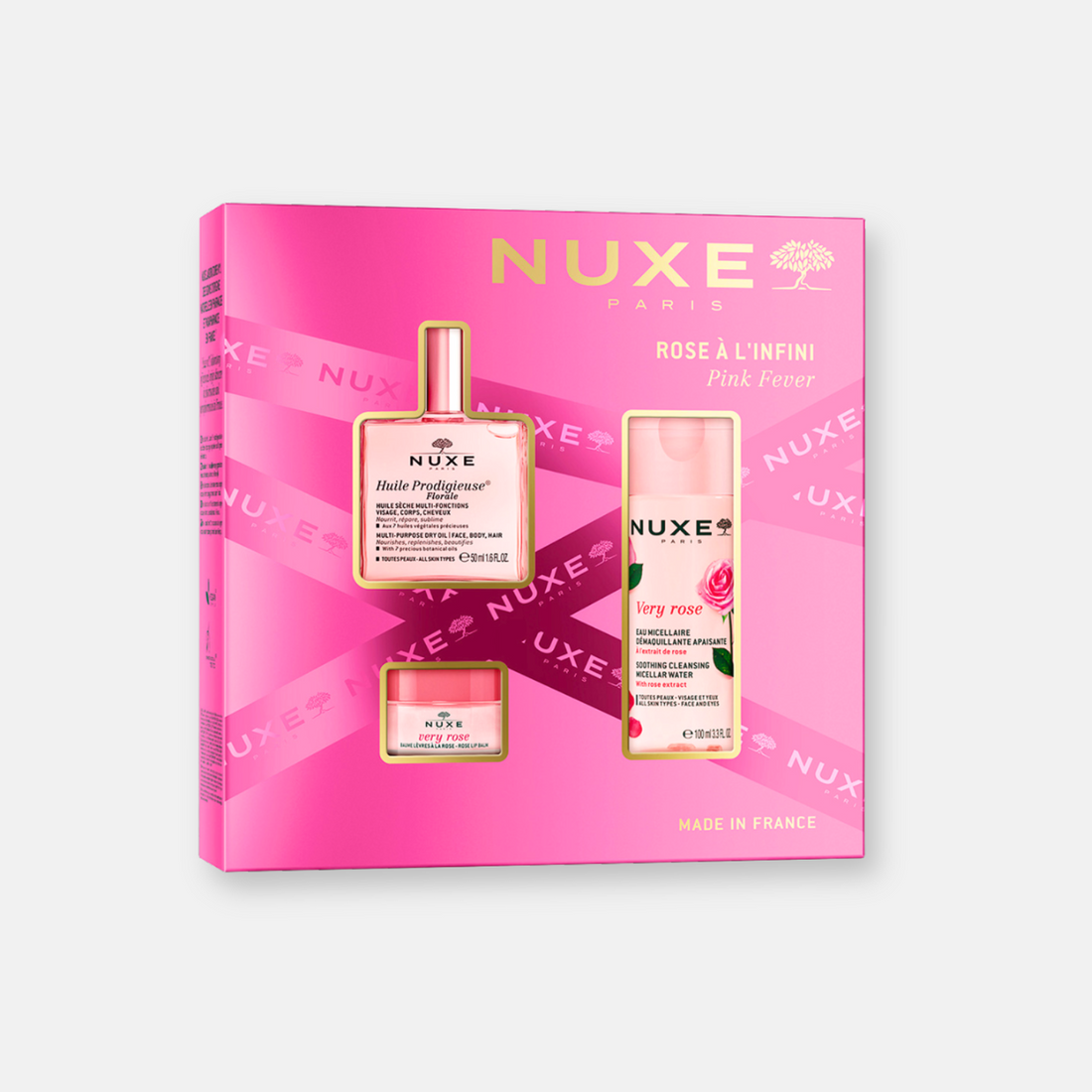 Nuxe KIT Pink Fever Best Sellers -  Rutina Completa de Hidratación Floral: Limpia, Nutre y Repara