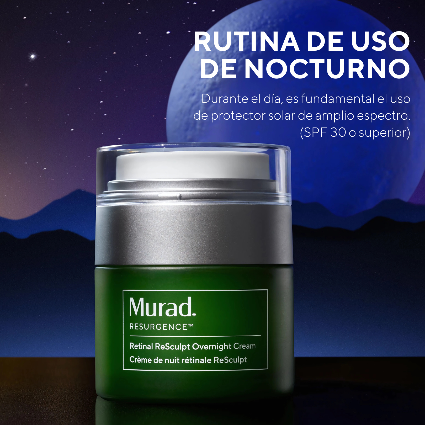 Murad Retinal Resculpt Overnight Cream 50ml -  Crema de Noche Antiedad Reafirmante y Lifting Facial