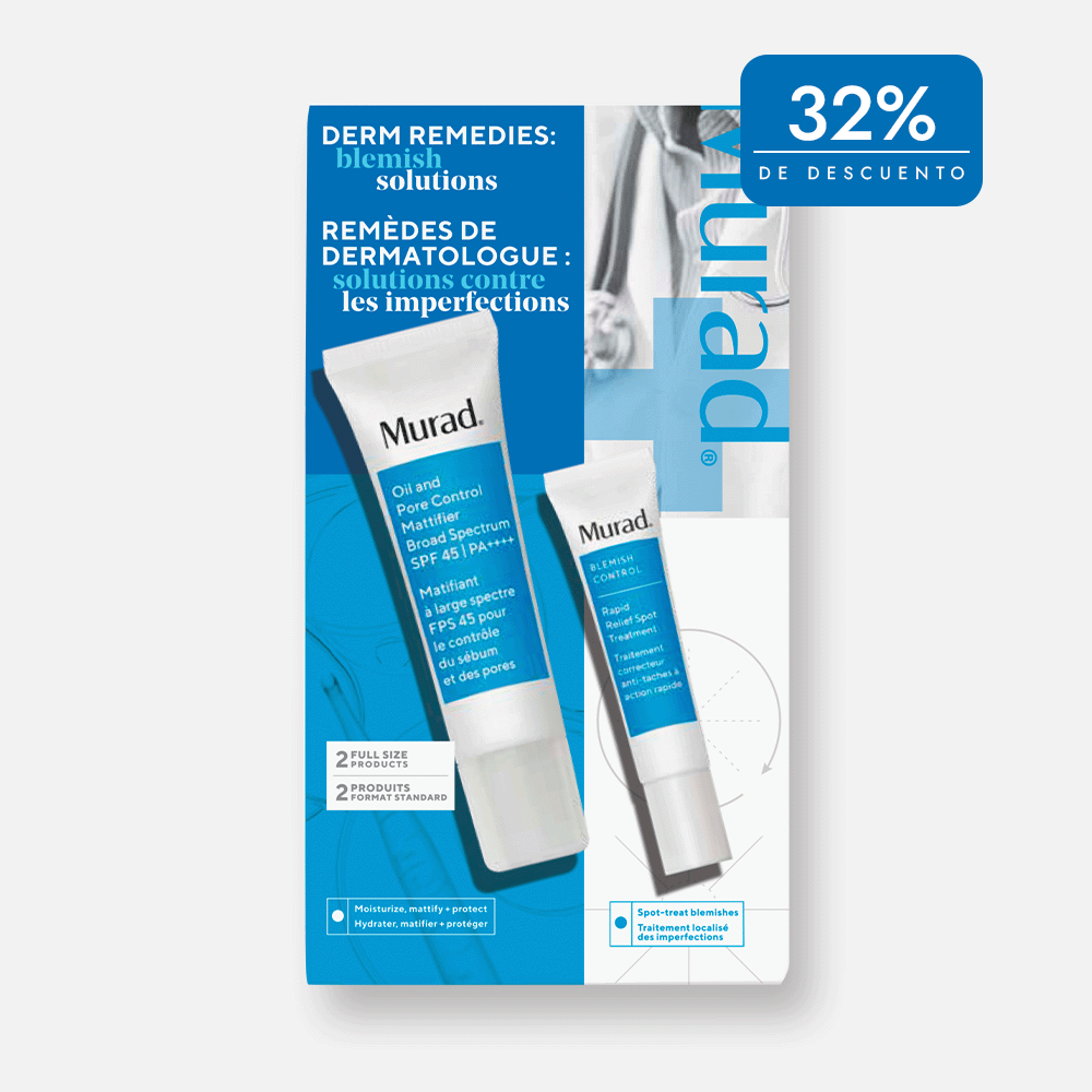 Murad Blemish Control Kit – Oil and Pore Control + Spot Treatment -Anti-Imperfecciones para Piel Grasa