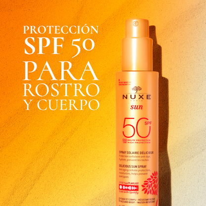 Nuxe Sun Spray SPF 50+ 150 ml - Protector Solar Antiedad Facial &amp; Corporal con Vitamina E