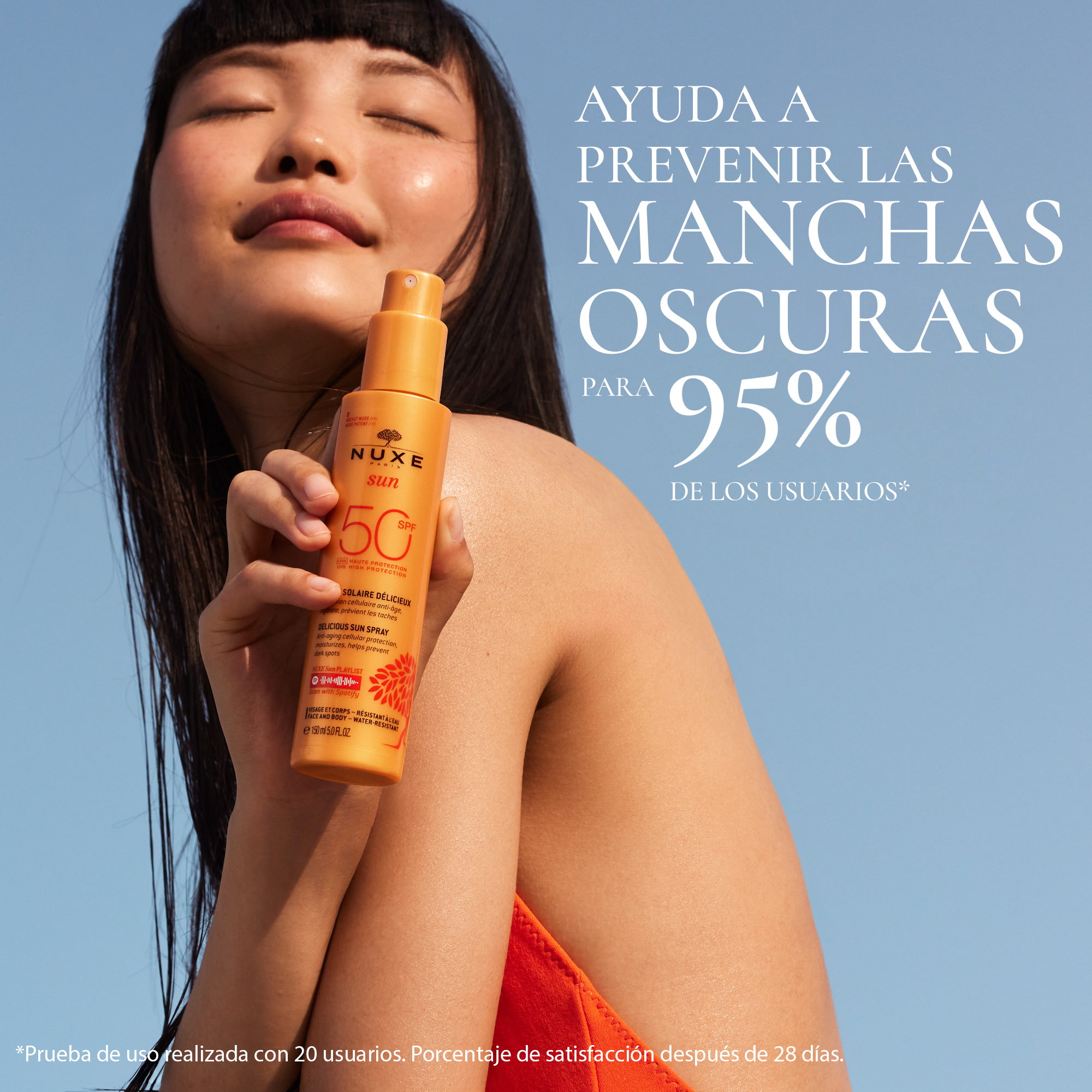 Nuxe Sun Spray SPF 50+ 150 ml - Protector Solar Antiedad Facial &amp; Corporal con Vitamina E
