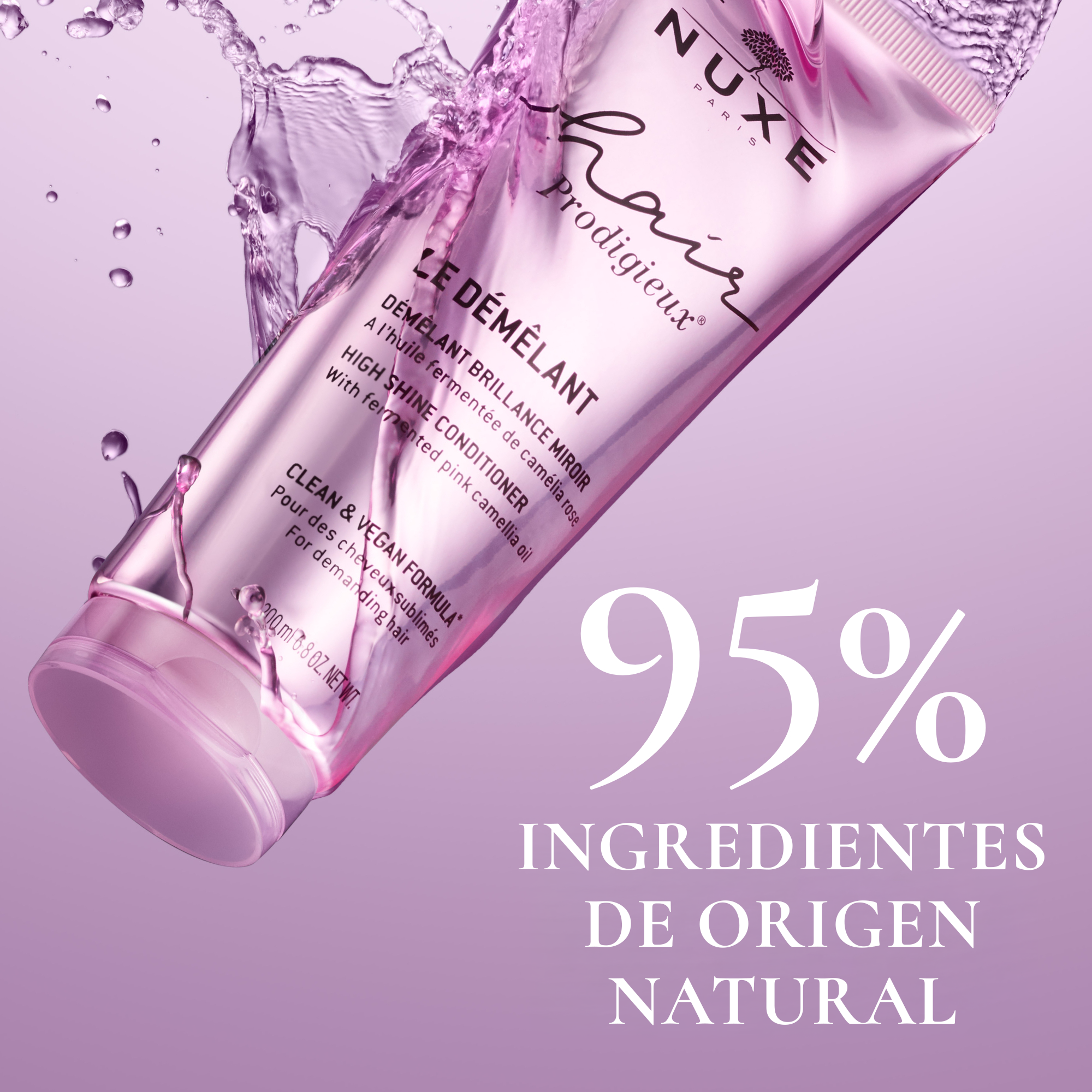 Nuxe Hair Prodigieux High Shine Conditoner 200ml - Acondicionador de Brillo y Nutrición Intensiva