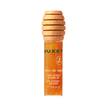 Nuxe Rêve de Miel Honey Lip Care Gold 10ml - Labial de Miel Nutritivo, Acabado Gold Luminoso