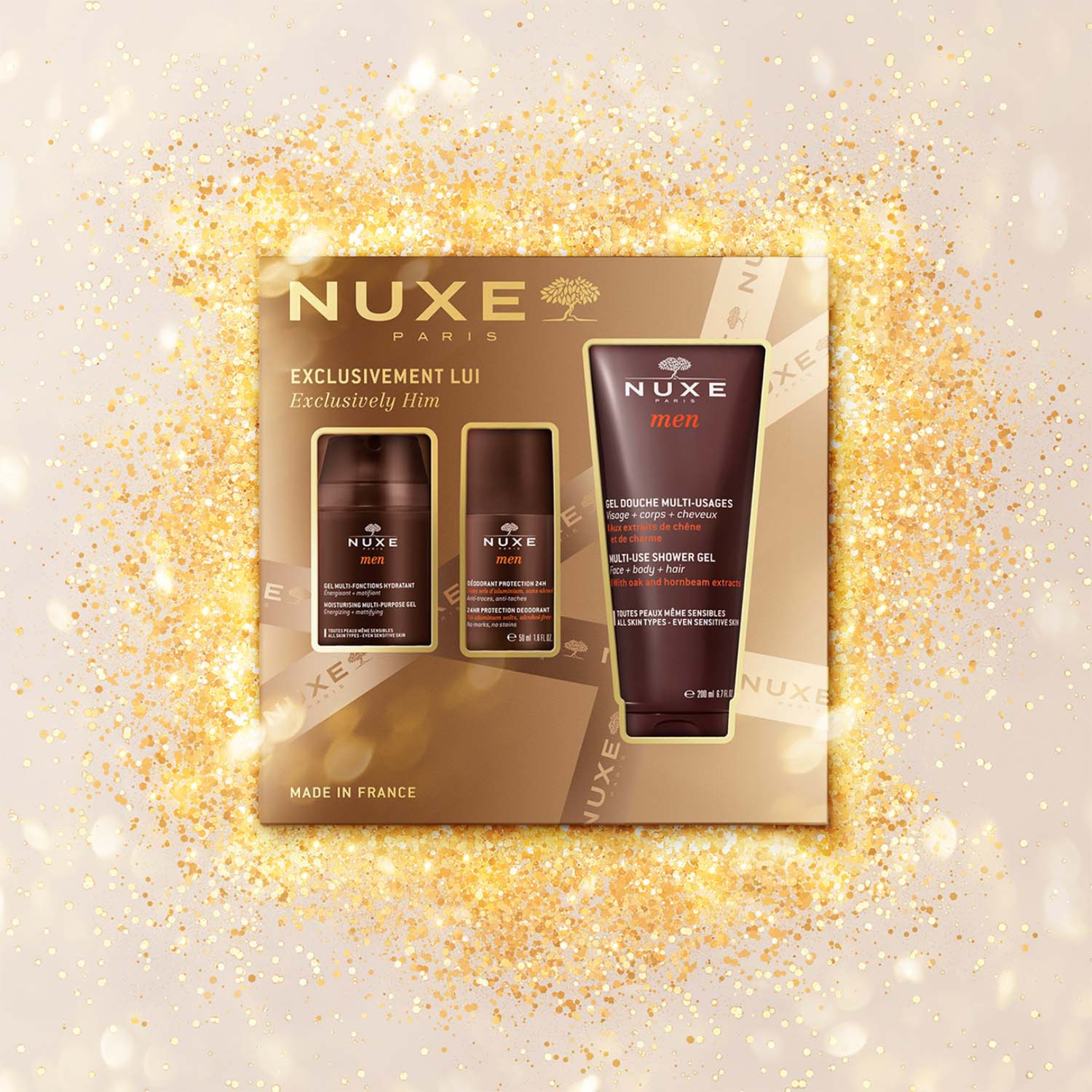 Nuxe Men KIT Exclusively Him - Rutina Completa Esencial para Hombre