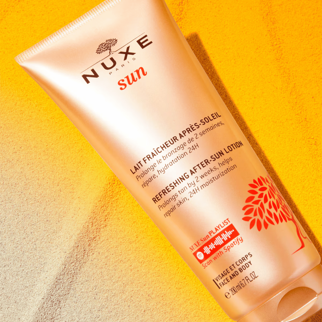 Nuxe Sun: After Sun - Loción Hidratante para Después del Sol, Refresca, Calma y Prolonga Bronceado - 200 ml