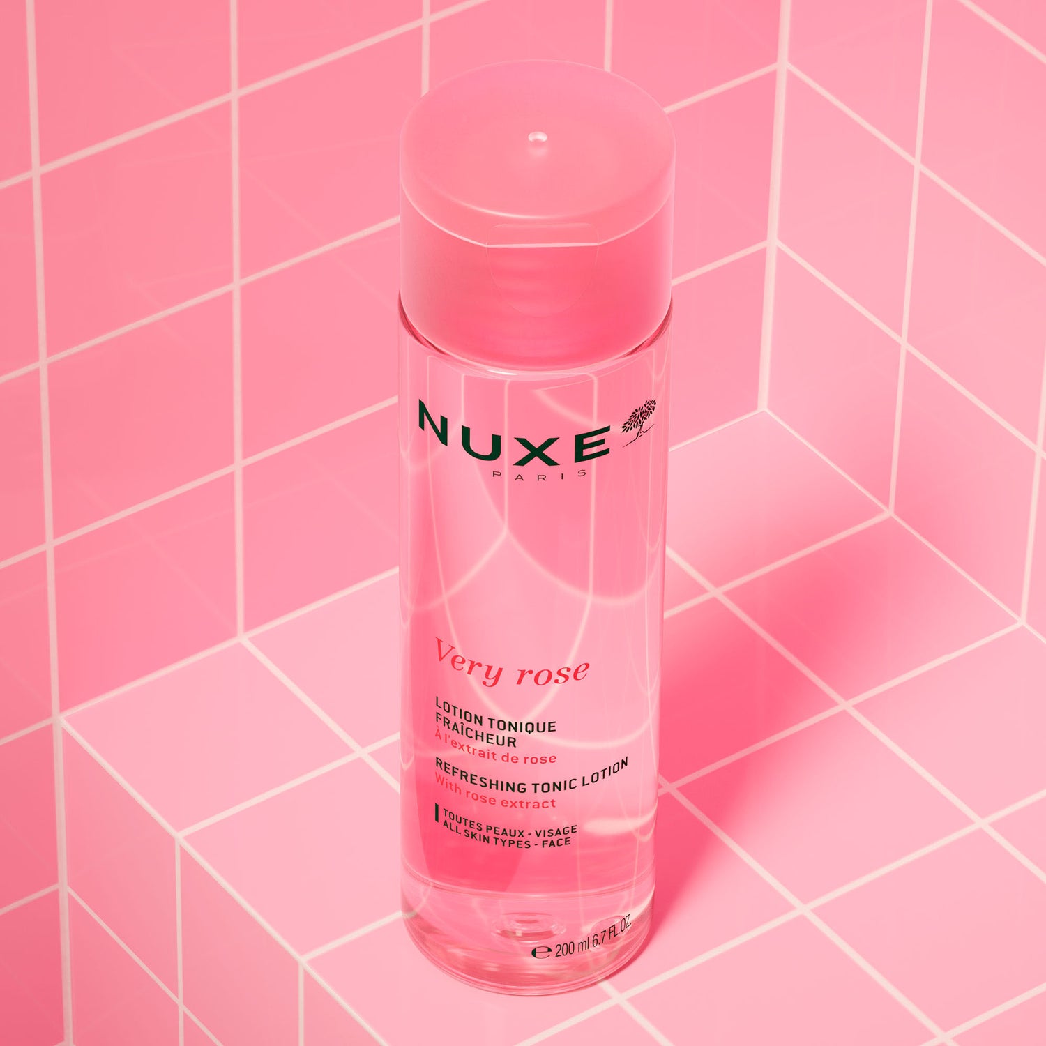 Nuxe Very Rose Tónico Facial Hidratante 200ml - Refresca, Desmaquilla y Equilibra