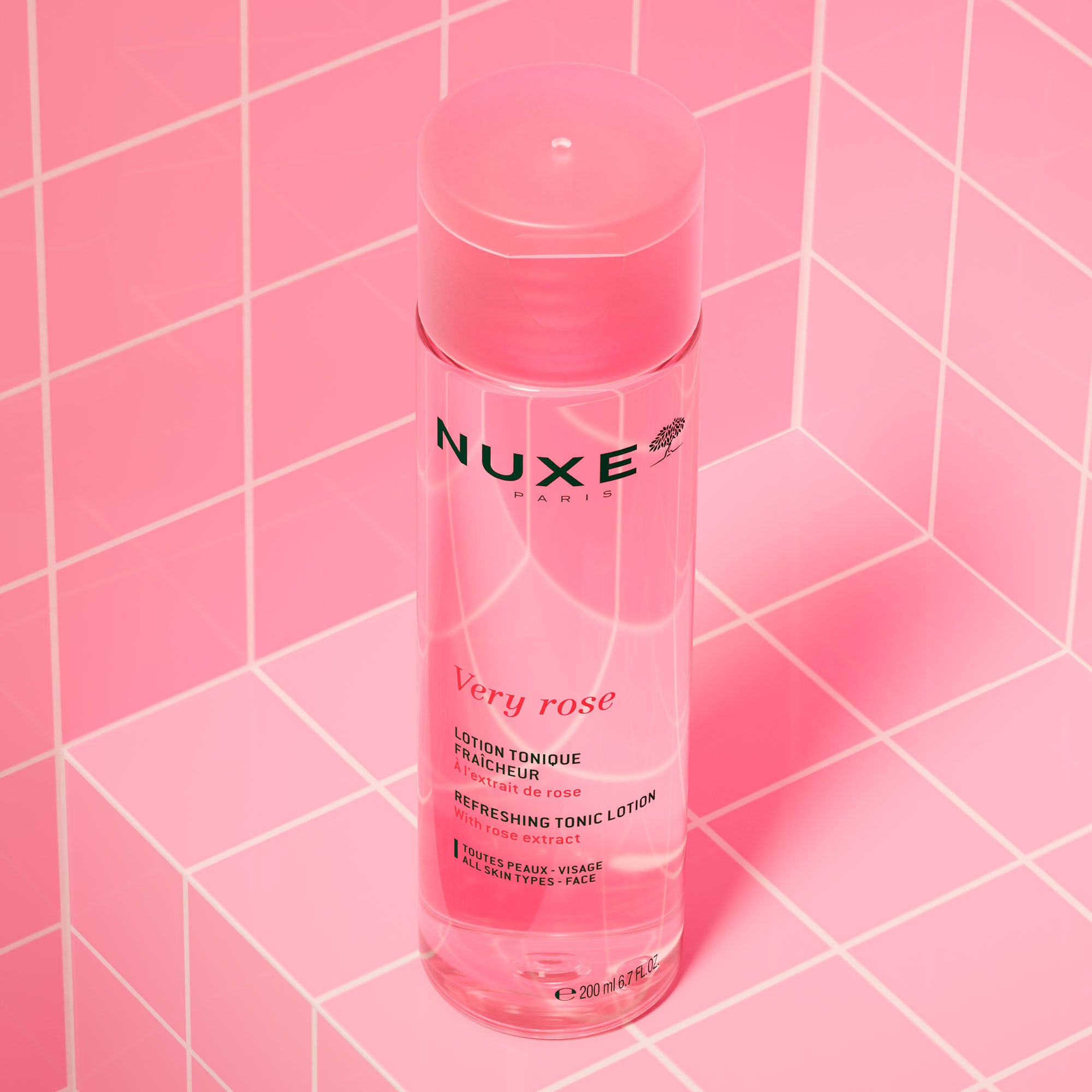 Nuxe Very Rose Tónico Facial Hidratante 200ml - Refresca, Desmaquilla y Equilibra