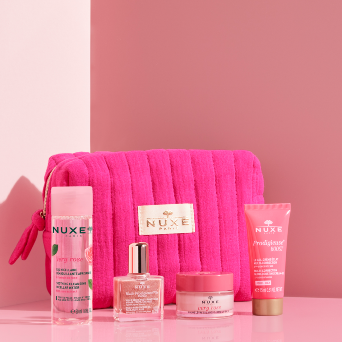 Nuxe Kit My Beauty Essencials + Neceser - Rutina de Hidratación y Luminosidad en 3 Pasos