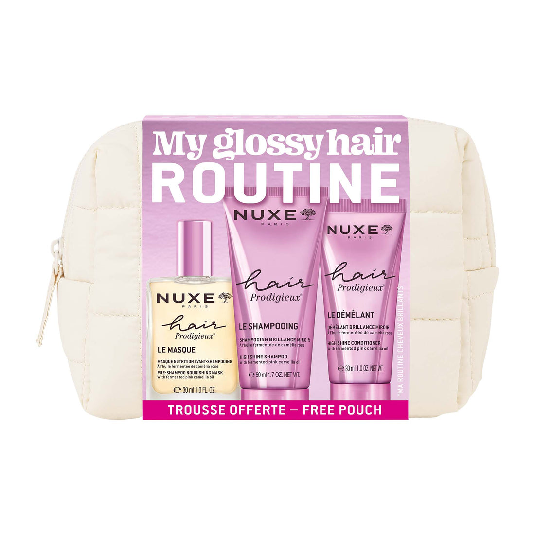 Nuxe KIT Hair Prodigieux Formato de Viaje -   Nutrición, Limpieza y Brillo