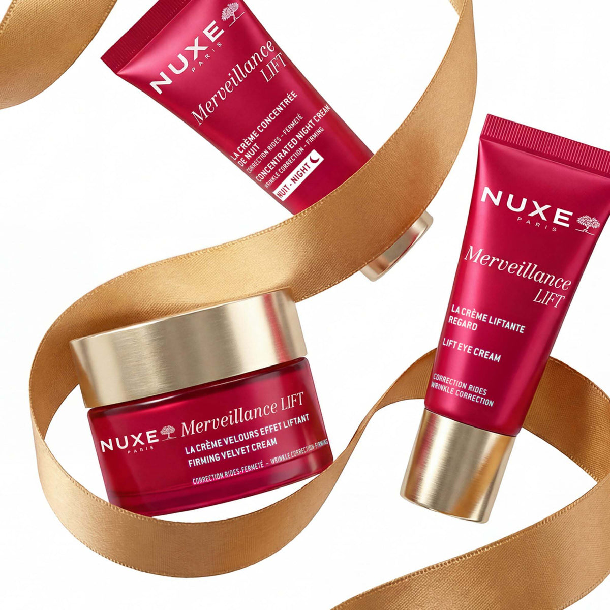 Nuxe KIT Merveillance Lift - Rutina Antiedad 360° Reafirmante para Rostro y Contorno de Ojos