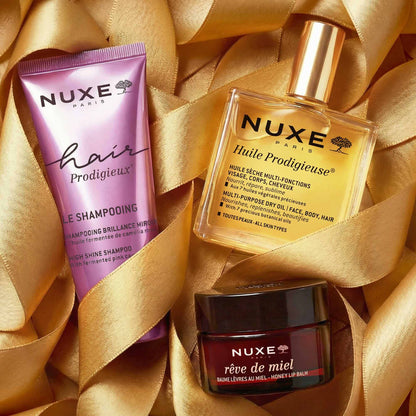 Nuxe KIT The Iconics Best Sellers - Ritual Icónico de Nutrición &amp; Luminosidad para Piel y Cabello