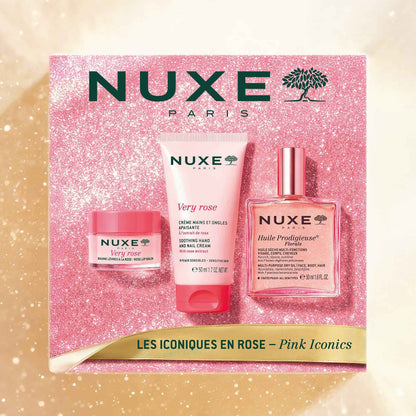 Nuxe KIT Pink Iconics - Set Best Sellers de Hidratación Floral Completa Piel y Cabello