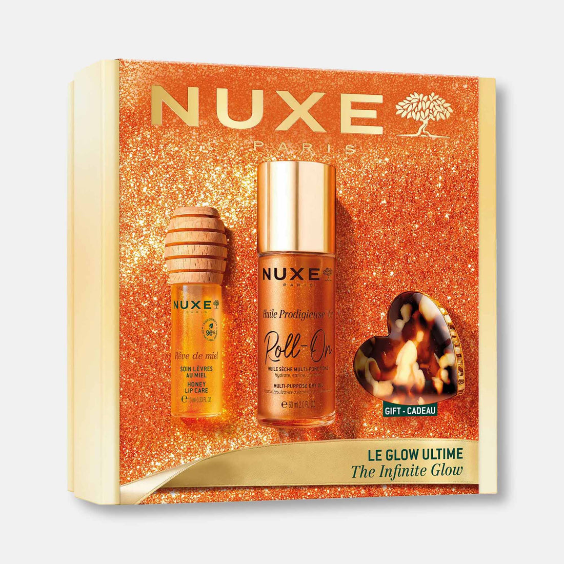 Nuxe KIT Infinite Glow Best Sellers - Rutina Glow Hidratante + Pinza Dorada Edición Especial