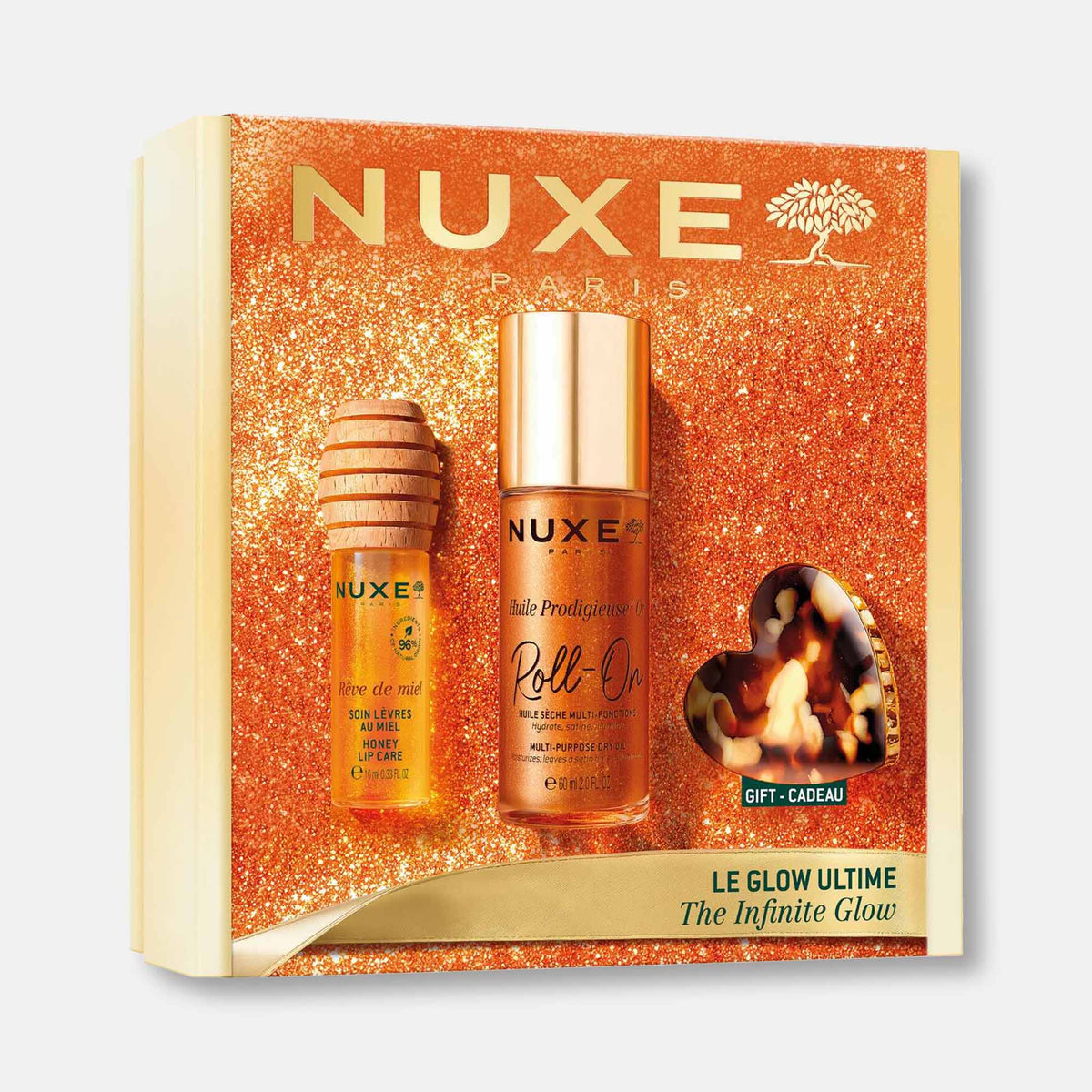 Nuxe KIT Infinite Glow Best Sellers - Rutina Glow Hidratante + Pinza Dorada Edición Especial